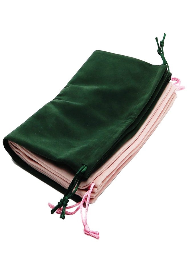 Aestivate 8 Pack Large Velvet Drawstring Pouch, Velvet Bag 8×10 Inch Storage Bag Cosmetics Pouches Dust Bag 8 Pieces (Green) - Image 5